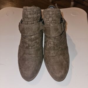 Faux Suede Slip On Bootie